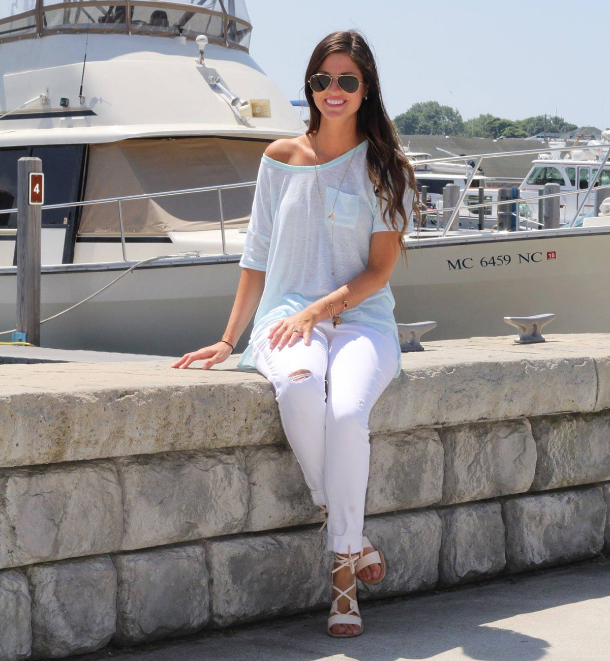 Swing Top with White Skinny Jeans