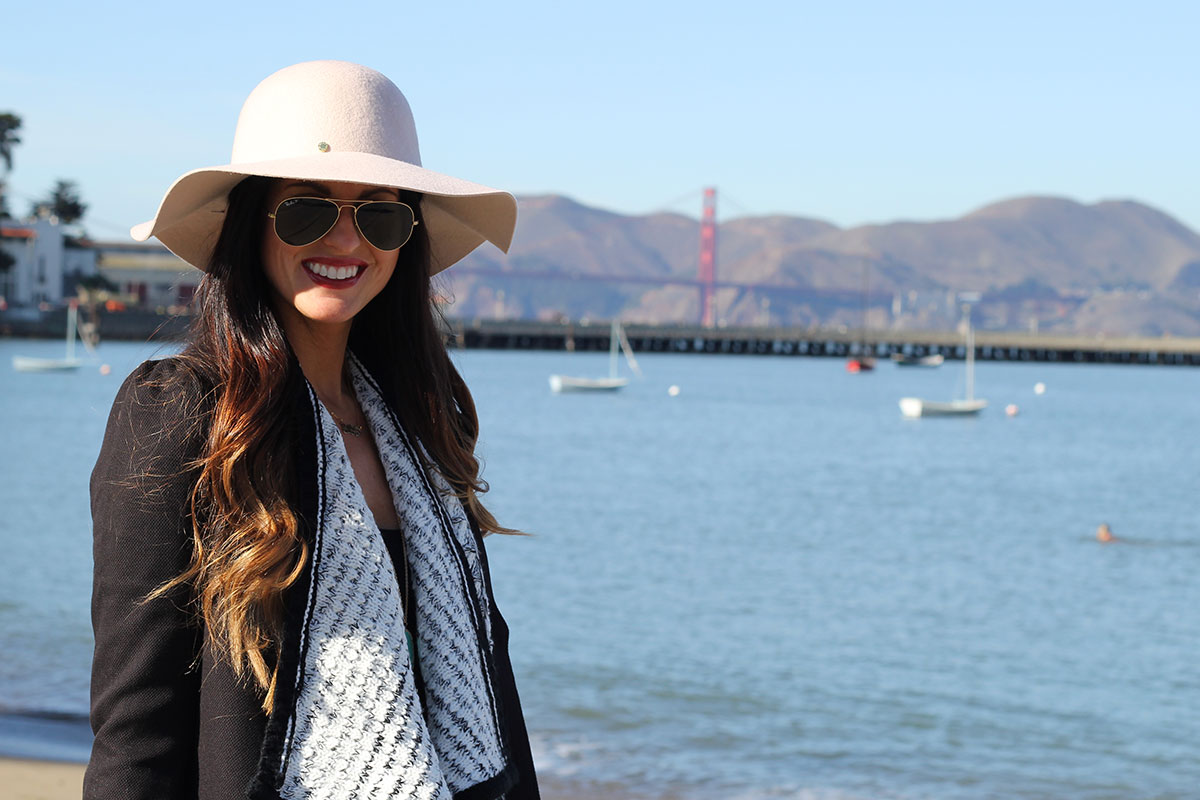 Floppy hat and Black Cardigan