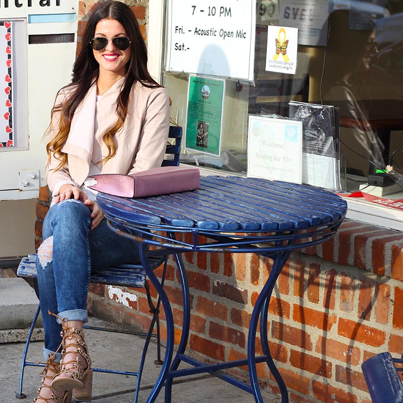 Leather Jacket and leopard wedges
