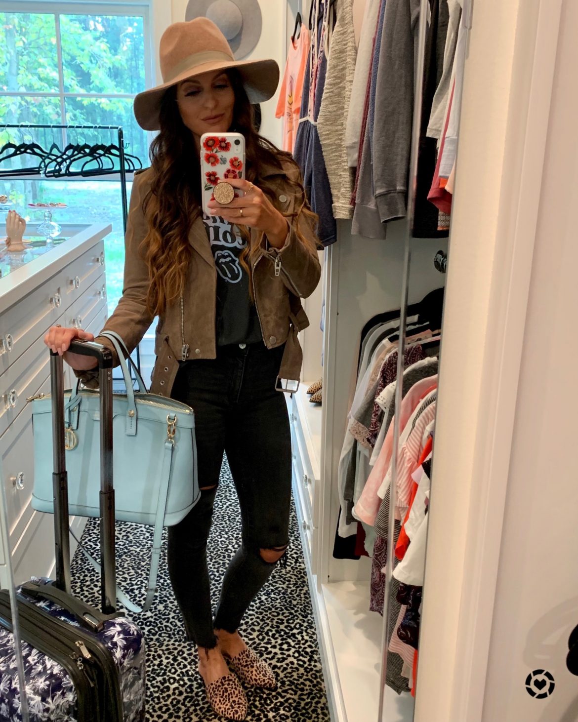 Rolling Stones Tee + Leopard Mules